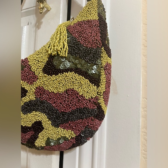 Viral Beaded Fall colors Hobo Bag - Picture 2 of 4